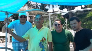 Alunos Marcelo, Adailton e Edjânio com o instrutor Mário Jorge. 23/08/15